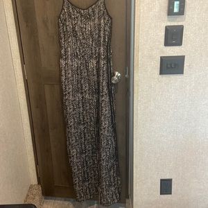 Black and white Loft maxi dress.